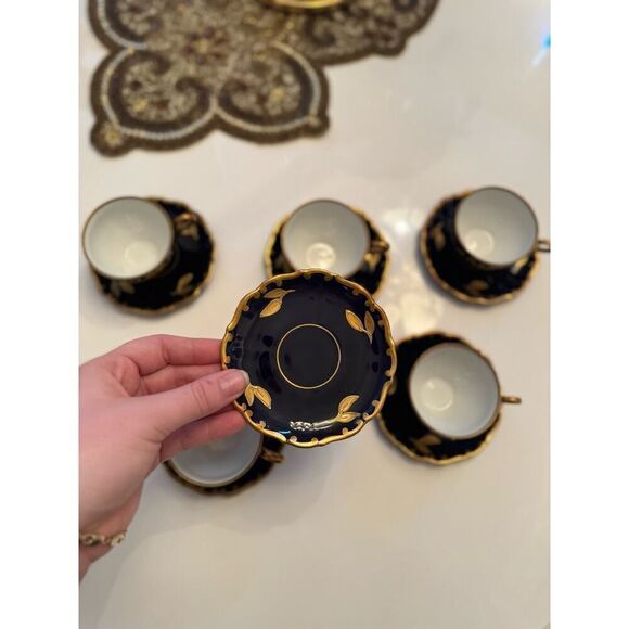 JLMENAU Graf Von Henneberg-Porzellan 1777 Echt Kobalt Germany Coffee Set - Picture 15 of 16